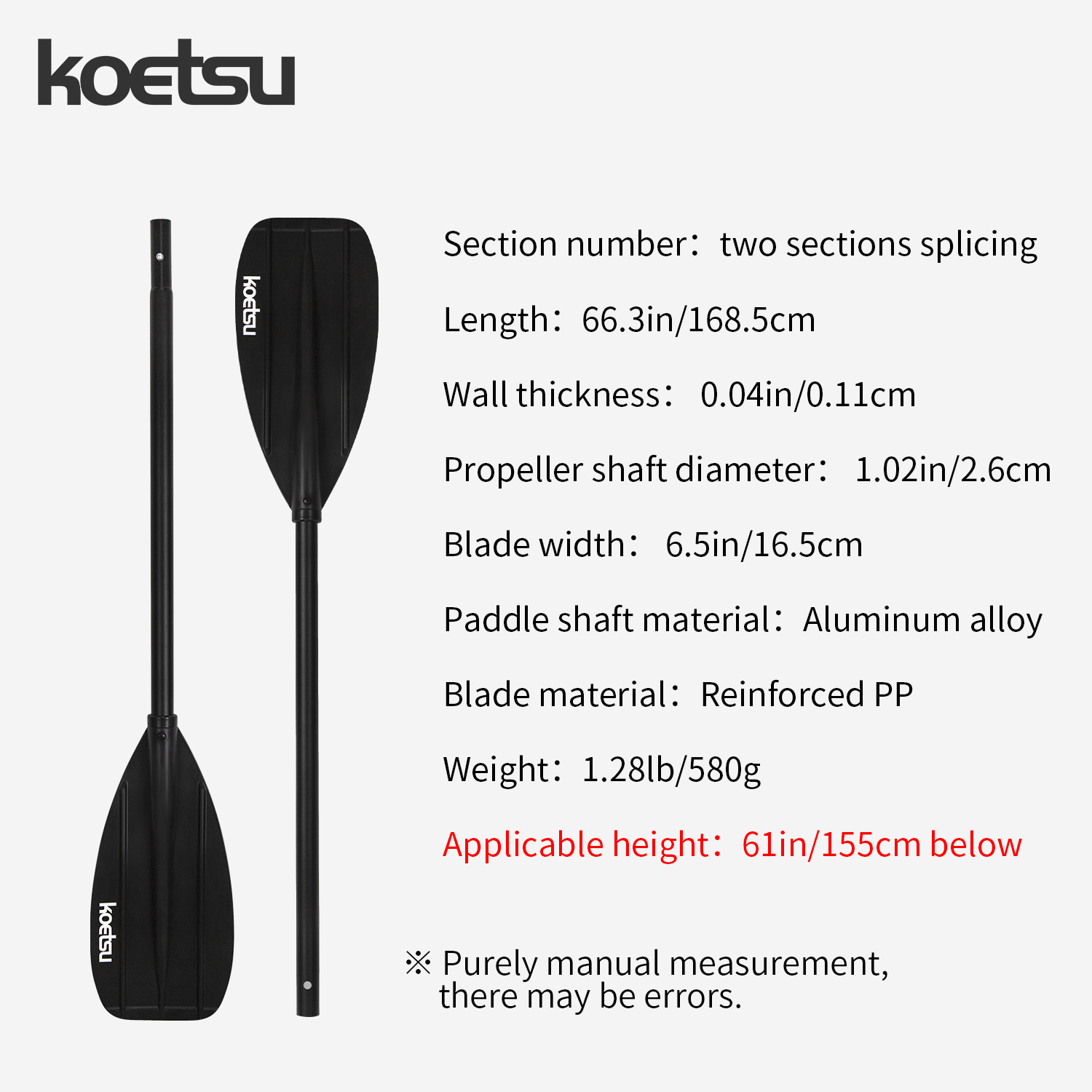 KOETSU Aluminum Alloy Double-H - đánh giá và giá Fishing Kayak Paddle
