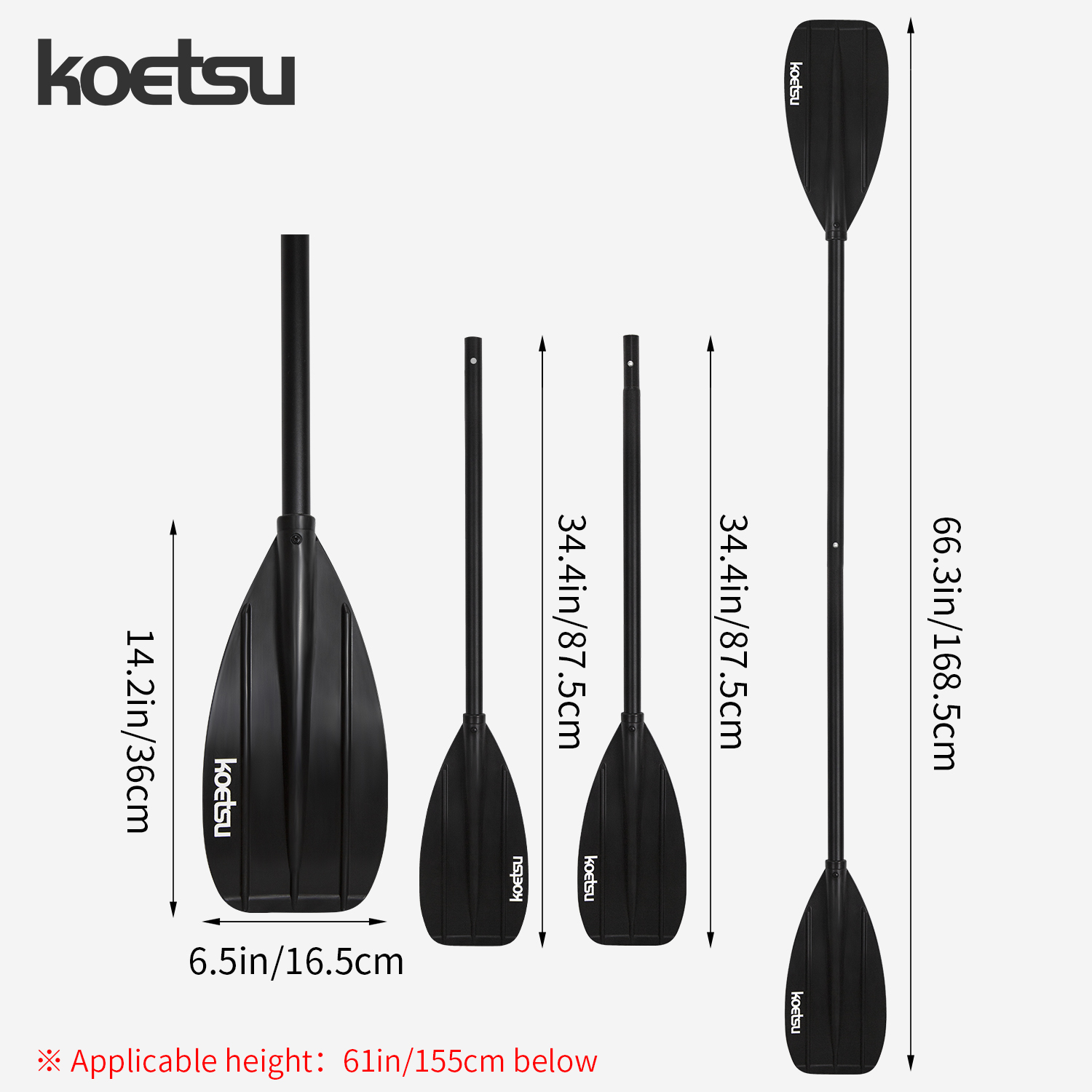 KOETSU Aluminum Alloy Double-H - đánh giá và giá Fishing Kayak Paddle
